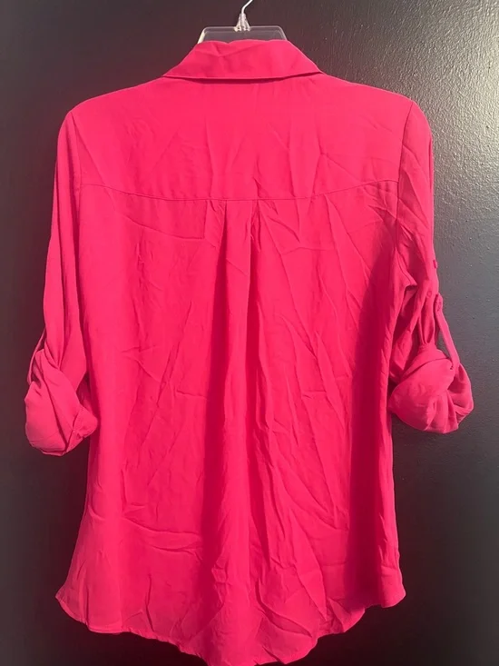 EXPRESS Berry Pink Portofino Button-Down Shirt - Picture 3 of 3
